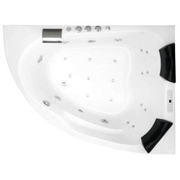 Baignoire Balnéo Royal 160x125 à droite Made in Germany 21 buses avec robinet