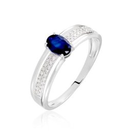 Bague Or Blanc Enea Saphir Diamants