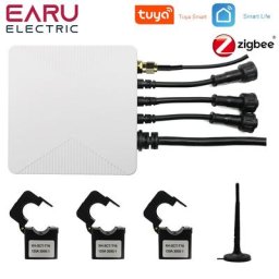 Tuya – compteur d'énergie intelligent WiFi ZigBee moniteur de puissance KWh 3 phases monophasé