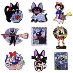 Broche en émail du service de livraison de Kiki broche chat Jiji mignon badges de film anime