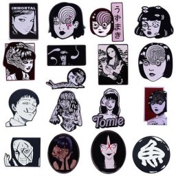 Broche de dessin animé Junji Ito Tomie broches en émail films d'horreur Badges à revers bijoux
