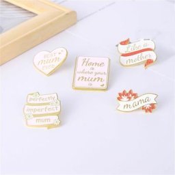 Badge à revers pour cadeau de la fête des mères broches en émail parfait pour maman sac à broche