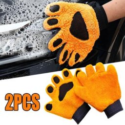 Gants de lavage de voiture en molleton de corail doux mitaine de nettoyage de vitres de portes de
