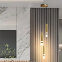 Plafonnier led double tête doré et noir design luxueux luminaire décoratif de plafond idéal pour
