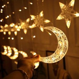 Guirxiété lumineuse étoile de lune pour décorations du Ramadan Eid Mubarak Eid harcèlement Fit