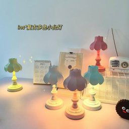 Petite lampe de bureau de style macaron veilleuse LED aste par USB décoration de chevet chambre