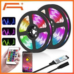Bande lumineuse LED avec télécommande RGB 5050 lumière à couleur changeante synchronisation avec