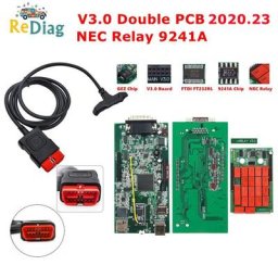 Outil de diagnostic pour voitures et camions EAU OBD2 Keygen gratuit double PCB vert relais NEC