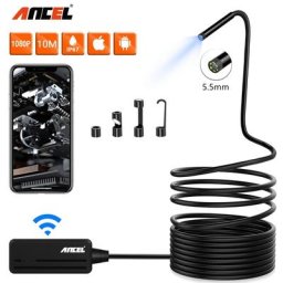 ANCEL-Caméra d'inspection endoscopique HD appareil étanche 1080P 6500K EAU 5.5mm Android IOS
