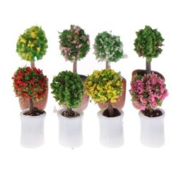 Plantes vertes miniatures en pot 1:12 pour maison de poupée 4 pièces/lot plante verte Miniature
