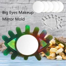 Moule en Silicone pour miroir mural en résine époxy pour le maquillage les grands yeux adapté à