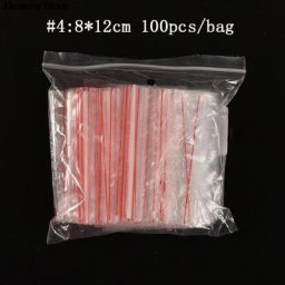 Mini sacs transparents à fermeture éclair pour bijoux 8x12 cm 100 pièces sacs en plastique