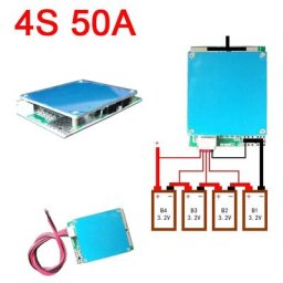 Carte de protection de batterie BMS pour onduleur de démarrage de voiture 4S 12V 50A Lifepo4
