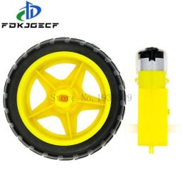 TT moteur + 65mm roue DC3V-6V Moteur 130 Gear moteur avec la roue pour Ardu37Smart Car Robot TT