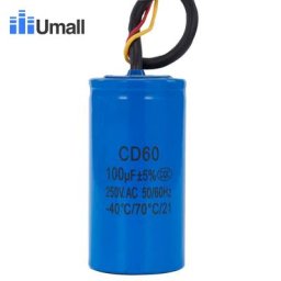 Puzzle de Démarrage CD60 100UF 250V AC pour Moteur Électrique RapDuty Compresseur d'Air Rouge et