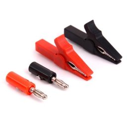 Pince crocodile + fiche banane 4 pièces/lot 55mm sonde de Test avec fiche banane de 4mm