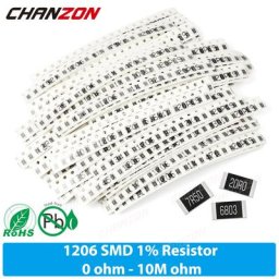 WieshammSet-Kit de résistance SMD haute précision 1206 1% 0 1 100 220 330 1K 470 K 10K