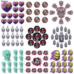 Patchs brodés tête de mort Hippie pour vêtements 10 pièces autocollants Punk Biker bricolage
