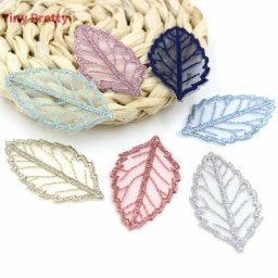 Patchs en mousseline de soie pour le cuir chevelu 20 pièces broderie arbre applique accessoire