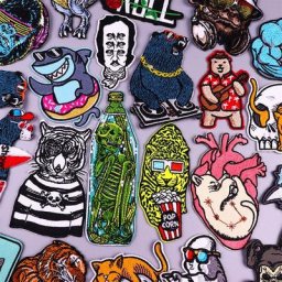 Rock Animal – patchs brodés en fer boucle à crochet dessin animé pour vêtements autocollants
