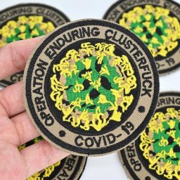 Patch boucle de crochet durable Badge maladie-19 appliques patchs commémoratifs pour vêtements