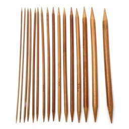 Crochets à double pointe en bambou marron 2mm-10mm Goo Grossier Pull Tissage Outil de Couture