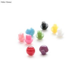 Mini boutons multicolores en résine 100 pièces 5mm pour document unique 2 trous en option tige