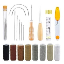 Kit d'outils professionnels d'artisanat du cuir couture à la main poinçon de sculpture