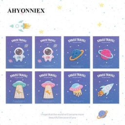 Patch Autocollant Brodé de Voyage dans l'Espace pour Coque de Téléphone Portable Livre de Compte à