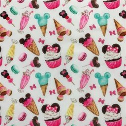 Tissu en Polyester et coton pour fille dessert crème glacée gâteau vêtements pour bébé housse