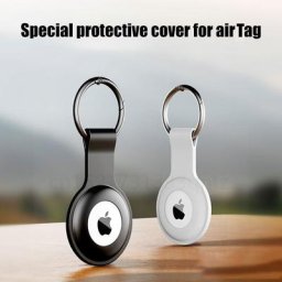 Étui Airtag en silicone avec porte-clés housse anti-perte porte-manchon étui de protection pour