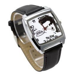 Horloge en cuir à quartz 3D Cartoon Cat King grand cadran unique mouvement garçon rose bracelet
