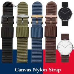 Bracelet de montre en Nylon de qualité supérieure pour hommes et femmes avec boucle en acier