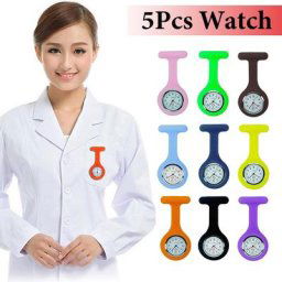 Montre d'infirmière en Silicone 5 pièces haute qualité solide de poche broche suspendue décor