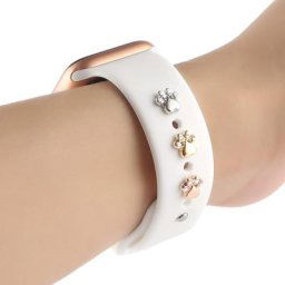 Bracelet en Silicone pour montre Apple watch breloques pour iWatch série 7 6 5 3 se/Galaxy watch