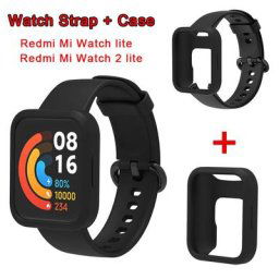 Bracelet de montre + étui pour Xiaomi Redmi Mi Watch 2 lite coque de protection en Silicone pour