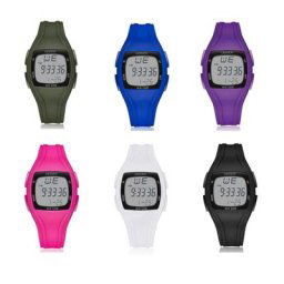 Montres numériques pour femmes montre-bracelet de Sport étanche en Silicone bleu violet pour hommes