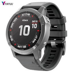 YAYUU-Bracelet de montre pour Garmin Fenix 6X bracelet de montre en silicone ajustement facile