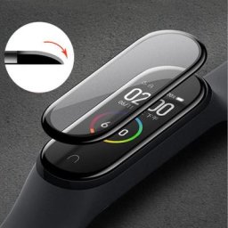 Film de protection transparent et souple pour Xiaomi Mi Band 4 couverture complète à bord incurvé