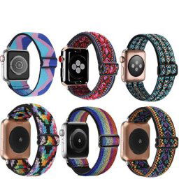 Clorocomparator-Bracelet artificiel astique en Nylon pour Apple Watch 41mm 40mm 45mm 44mm pour
