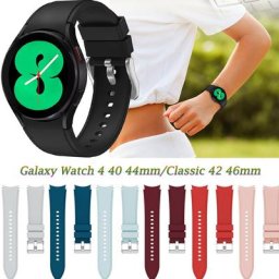 Bracelet en silicone à extrémité incurvée pour Samsung Galaxy Watch 4 Classic Smartwatch Bracelet