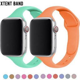 Bracelet Slim en Silicone pour Apple watch 40mm 42mm 45mm 41mm 49mm 42mm 45mm bracelet iWatch