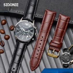 Bracelet de montre en cuir véritable pour homme et femme bracelet de montre en cuir de vachette
