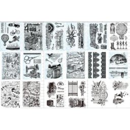 Timbres-poste transparents rétro pour bricolage scrapbooking fournitures de décoration amusantes