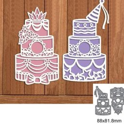 Matrices de découpe en métal à plusieurs niveaux pour gâteau d'anniversaire scrapbooking bricolage