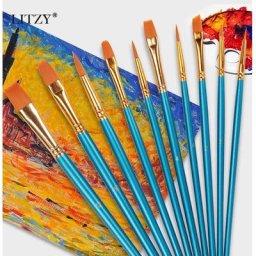 Pinceau de peinture professionnel en Nylon manche en bois acrylique pinceaux de peinture