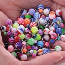 Anneaux de nombril en acier inoxydable acrylique pour femmes et filles piercing au nombril bijoux