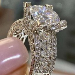 Huitan magnifiques grandes bagues en Zircon cubique pour femmes cadeau d'anniversaire de mariage