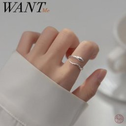 WANTME – bague ajustable en argent Sterling 925 pour femmes motif serpent Simple à la mode