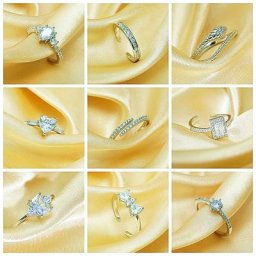 Yunkingdom-Bague de Mariage Esthétique Adjsutable pour Femme Bagues Romatiques Carrées en Forme de